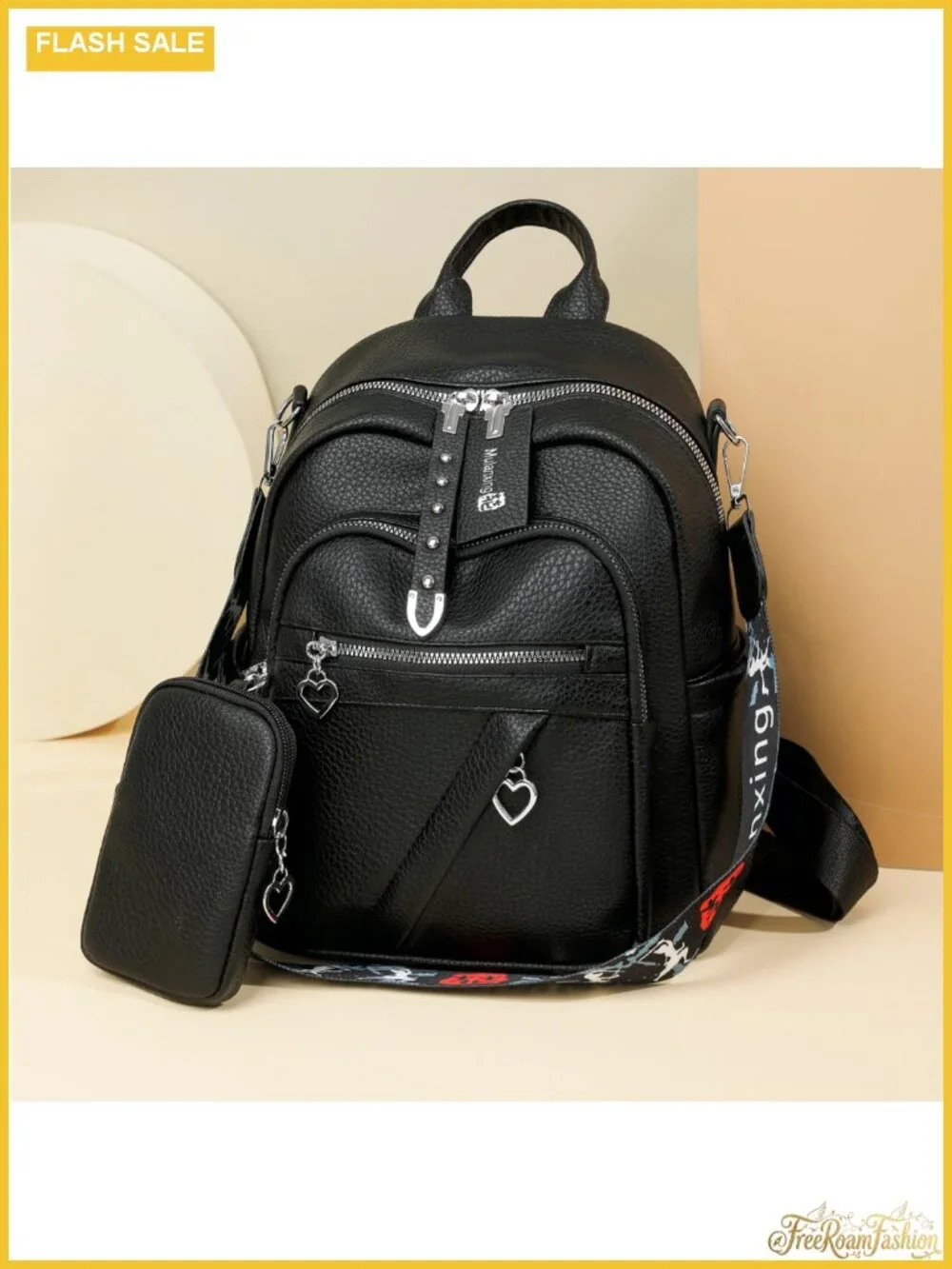 Convertible Vegan Leather Small Backpack Purse for Women